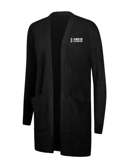 Mercer+Mettle Womens Black Open Front Cardigan Sweater w/Crete Carrier Logo
