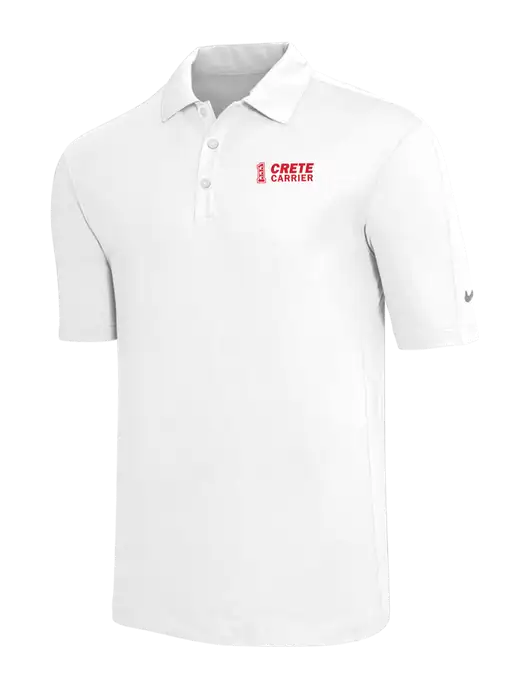 Nike White Tech Sport Dri-FIT Polo w/Crete Carrier Logo