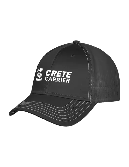 Charcoal Grey Mesh Trucker Cap Snap Back w/Crete Carrier Logo