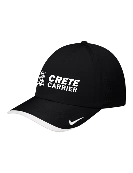 Nike Black/White Dri-FIT Perforated Performance Cap w/Crete Carrier Logo