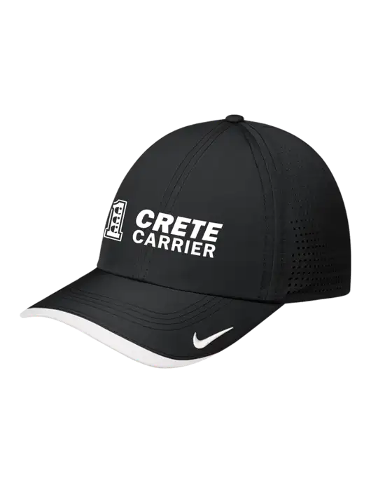 Nike Black/White Dri-FIT Perforated Performance Cap w/Crete Carrier Logo