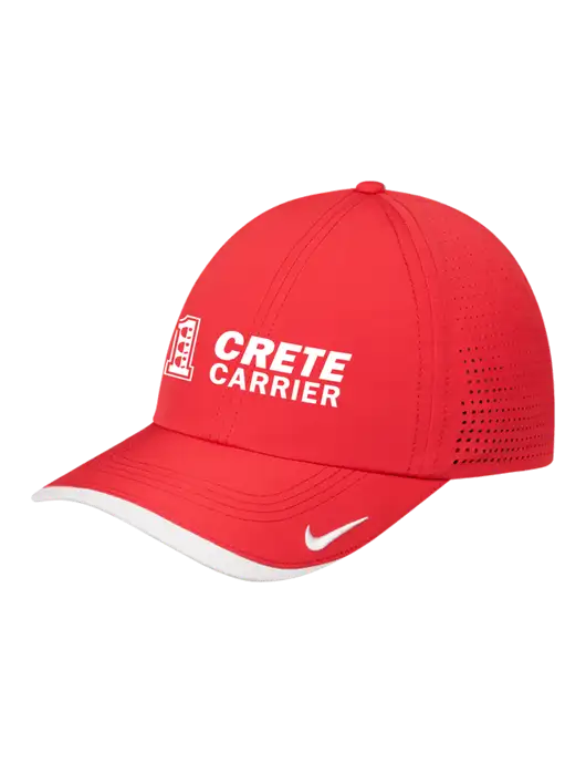 Nike Red/White Dri-FIT Perforated Performance Cap w/Crete Carrier Logo