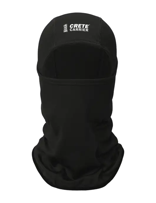 Black CornerStone Smooth Fleece Face Mask w/Crete Carrier Logo