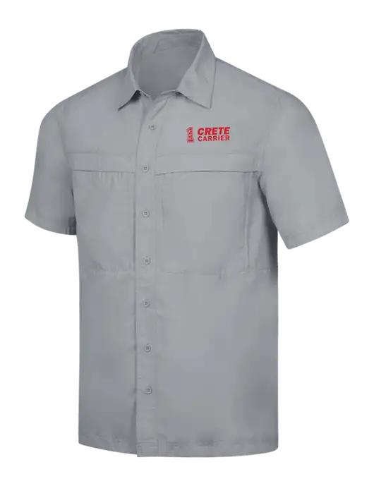 Light Grey Short Sleeve UV Daybreak Shirt w/Crete Carrier Logo