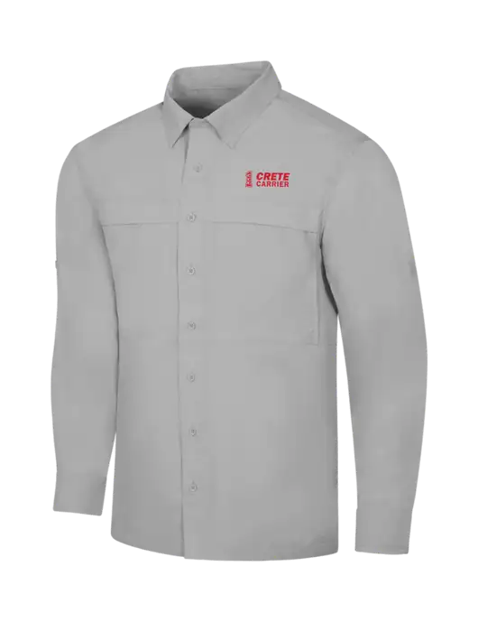 Light Grey Long Sleeve UV Daybreak Shirt w/Crete Carrier Logo