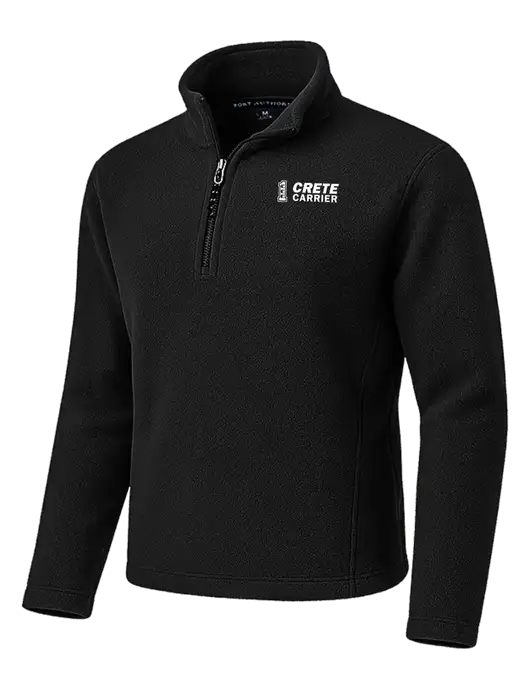 Black Fleece 1/4-Zip Pullover w/Crete Carrier Logo