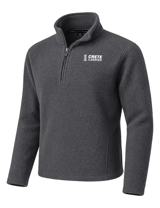 Dark Grey Fleece 1/4-Zip Pullover w/Crete Carrier Logo