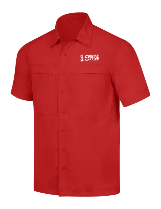 Red Short Sleeve UV Daybreak Shirt w/Crete Carrier Logo