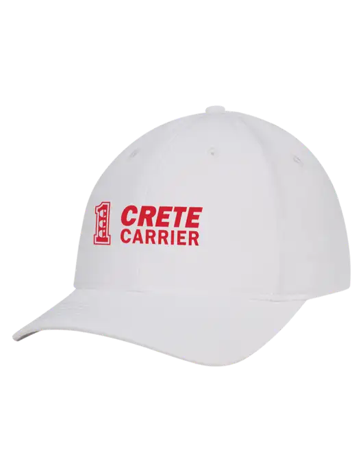 White Nylon Twill Performance Cap w/Crete Carrier Logo