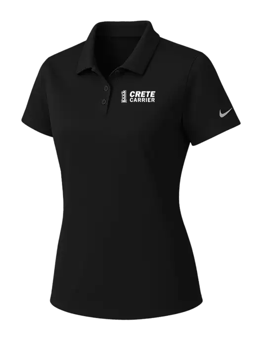 Nike Womens Black Dry Essential Solid Polo w/Crete Carrier Logo