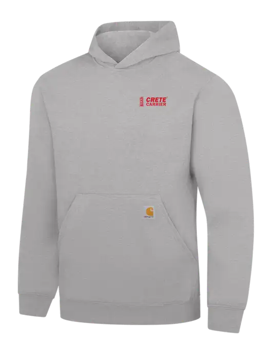 Carhartt Light Grey Heather Midweight Hooded Sweatshirt w/Crete Carrier Logo