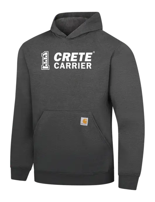 Carhartt Dark Grey Heather Midweight Hooded Sweatshirt w/Crete Carrier Logo