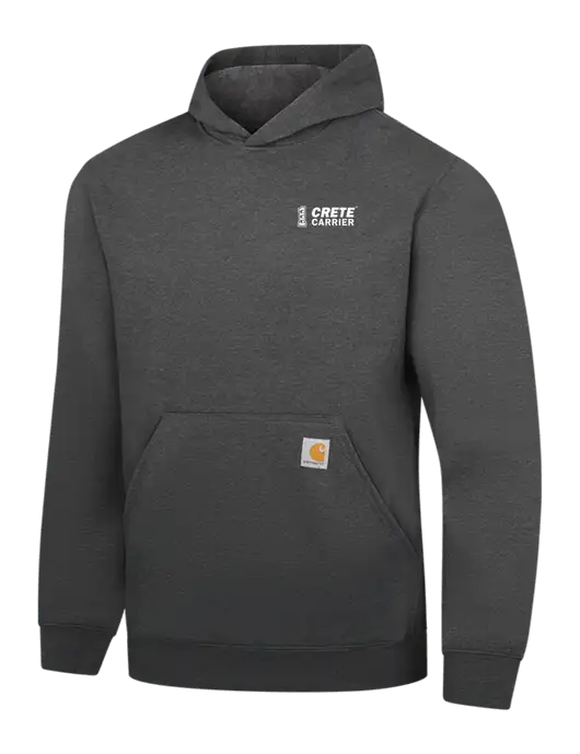 Carhartt Dark Grey Heather Midweight Hooded Sweatshirt w/Crete Carrier Logo