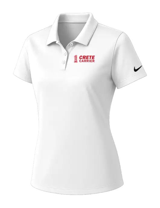 Nike Womens White Dry Essential Solid Polo w/Crete Carrier Logo