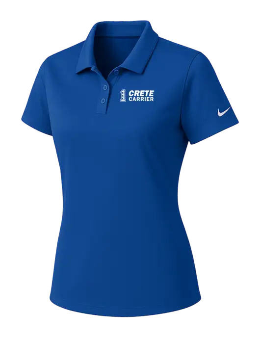 Nike Womens Dark Royal Dry Essential Solid Polo w/Crete Carrier Logo