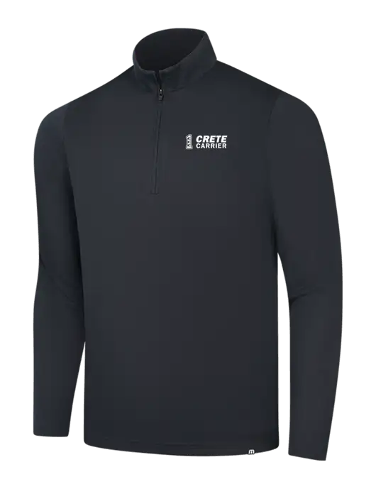 TravisMathew Black Coveside ¼-Zip w/Crete Carrier Logo