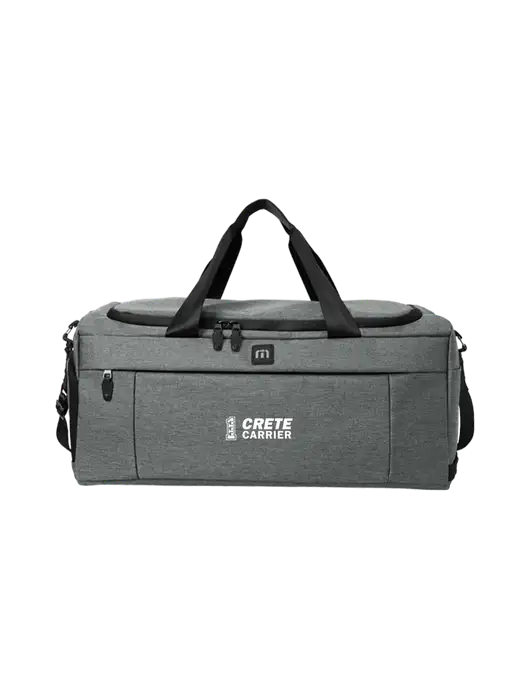 TravisMathew Dark Grey Heather Duration Duffel w/Crete Carrier Logo