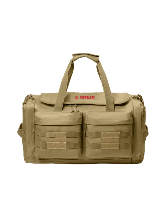 CornerStone Dark Tan Tactical Duffel w/Crete Carrier Logo
