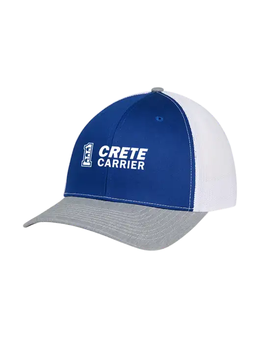 Richardson Adjustable Snapback Original 112 Trucker Cap Royal/HeatherGrey/White Mesh w/Crete Carrier Logo
