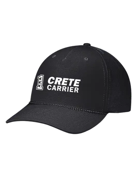 Richardson Laser Perf Performance Black/Black-Grey Rope Cap w/Crete Carrier Logo