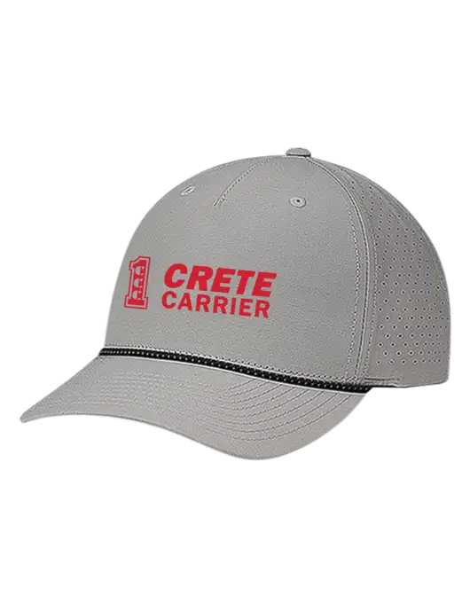 Richardson Laser Perf Performance Light Grey/Black-Grey Rope Cap w/Crete Carrier Logo