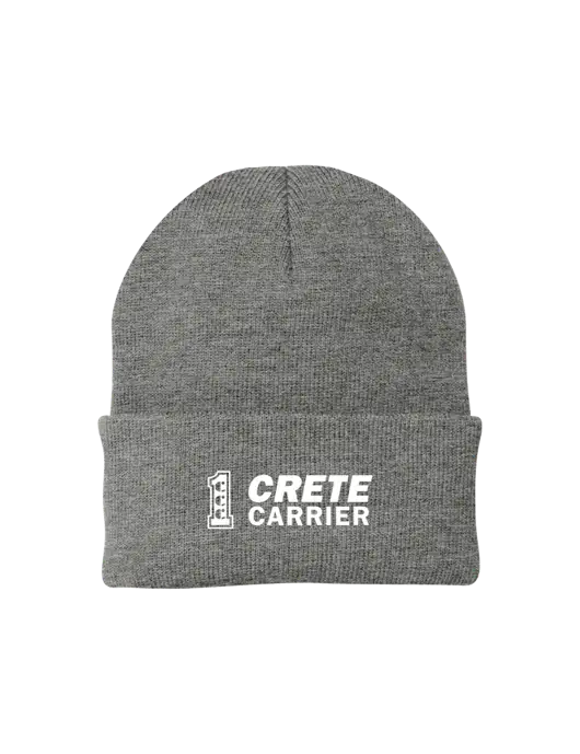 Medium Grey Heather Knit Cap w/Crete Carrier Logo
