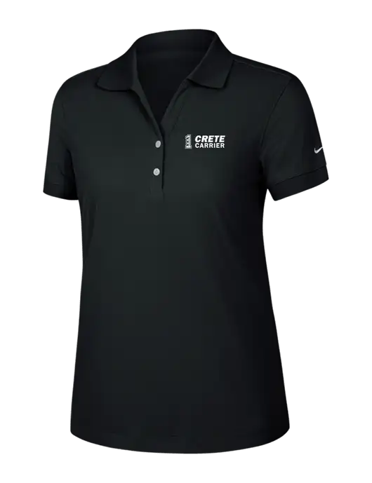 Nike Womens Dri-FIT Classic Black Polo w/Crete Carrier Logo