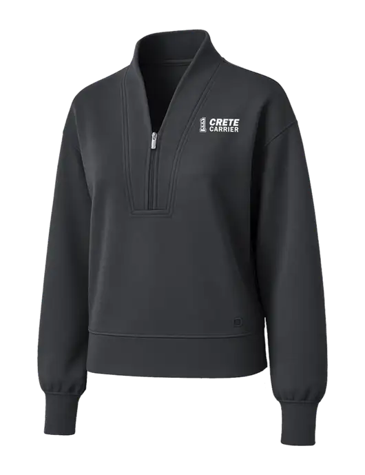 OGIO Womens Dark Grey Transcend 1/4-Zip w/Crete Carrier Logo