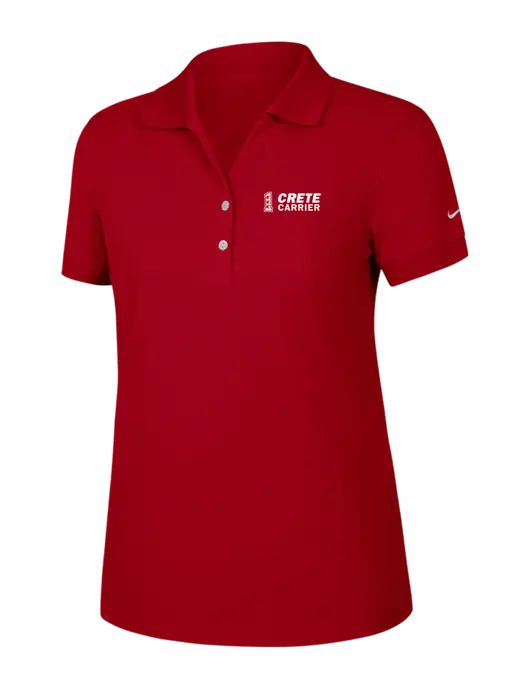 Nike Womens Dri-FIT Classic Red Polo w/Crete Carrier Logo