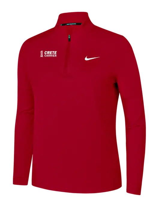 Nike Red Womens Dri-FIT Element 1/2-Zip Pullover w/Crete Carrier Logo