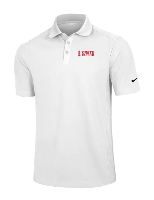 Nike White Dri-FIT Classic Polo w/Crete Carrier Logo