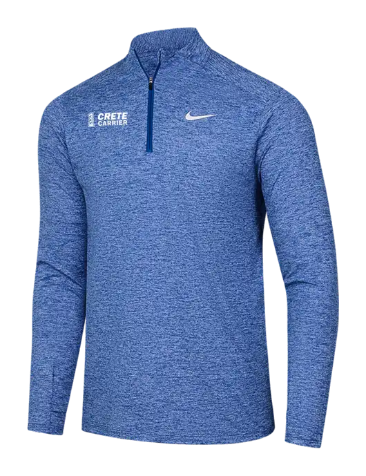 Nike Royal Heather Dri-FIT Element 1/2-Zip Pullover w/Crete Carrier Logo