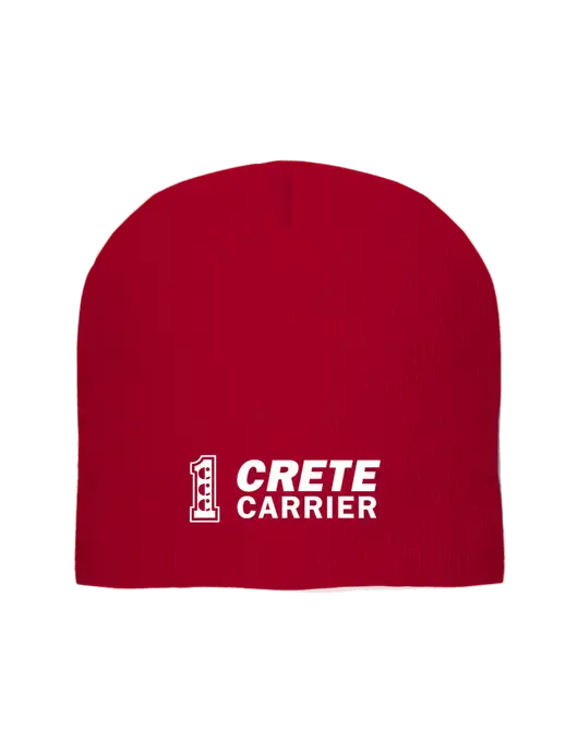 Solid Red Element Knit Beanie w/Crete Carrier Logo