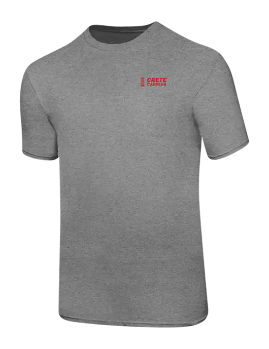 Ring Spun Light Heather Grey 4.5 oz T-Shirt w/Crete Carrier Logo