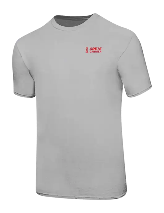 Ring Spun Silver 4.5 oz T-Shirt w/Crete Carrier Logo