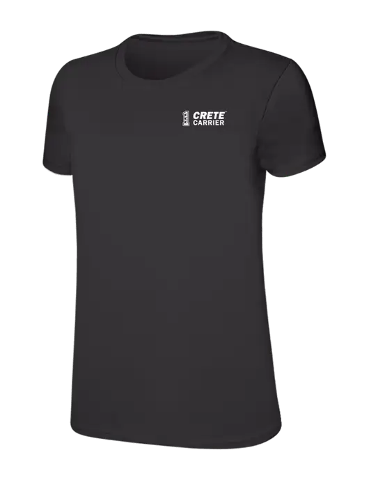 Womens Ring Spun Charcoal 4.5 oz T-Shirt w/Crete Carrier Logo