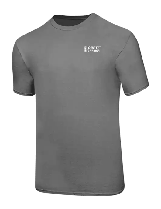 Ring Spun Medium Grey 4.5 oz T-Shirt w/Crete Carrier Logo