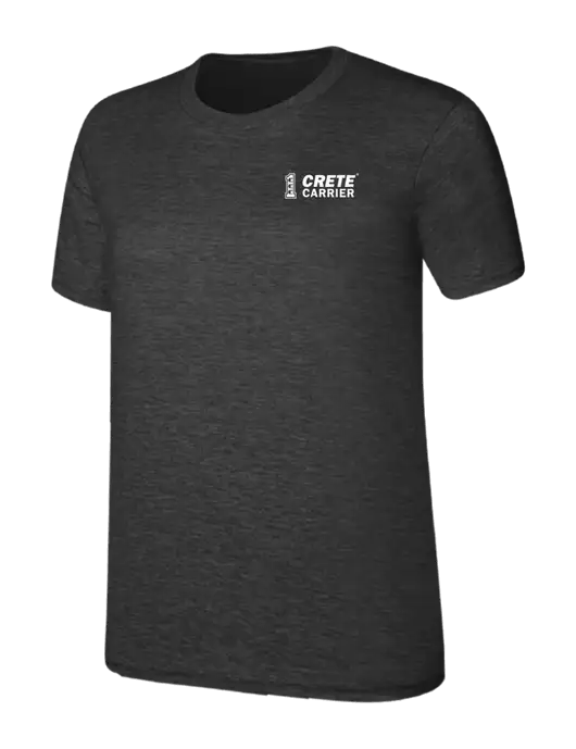 Womens Ring Spun Dark Heather Grey 4.5 oz T-Shirt w/Crete Carrier Logo