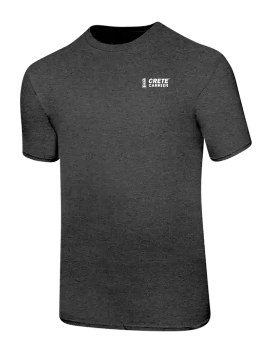 Ring Spun Dark Heather Grey 4.5 oz T-Shirt w/Crete Carrier Logo