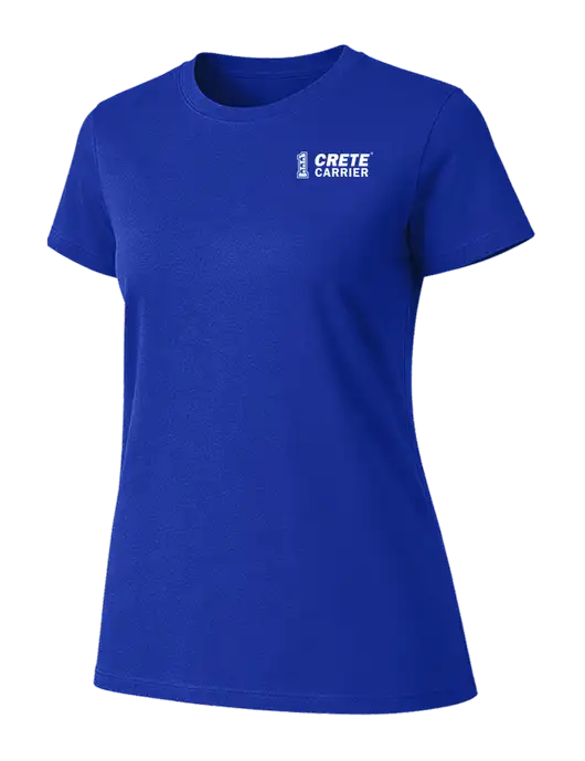 Womens Ring Spun Royal 4.5 oz T-Shirt w/Crete Carrier Logo