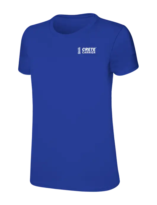 Womens Ring Spun Royal 4.5 oz T-Shirt w/Crete Carrier Logo