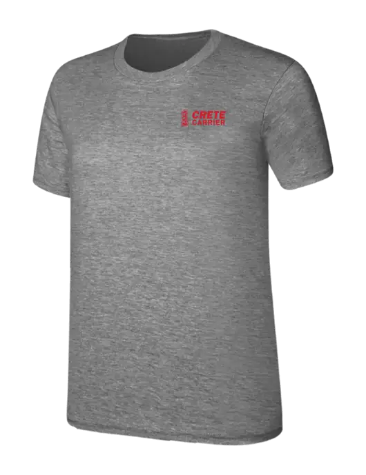 Womens Ring Spun Light Grey Heather 4.5 oz T-Shirt w/Crete Carrier Logo