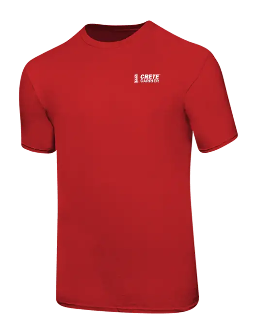 Ring Spun Red 4.5 oz T-Shirt w/Crete Carrier Logo