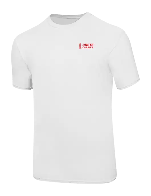Ring Spun White 4.5 oz T-Shirt w/Crete Carrier Logo