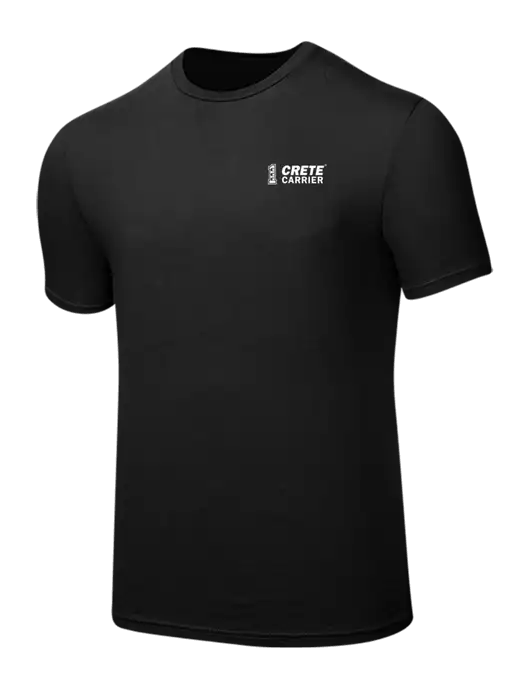 Seriously Soft Black T-Shirt w/Crete Carrier Logo