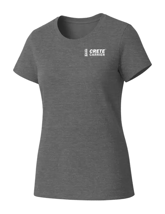Womens Seriously Soft Grey Frost T-Shirt w/Crete Carrier Logo