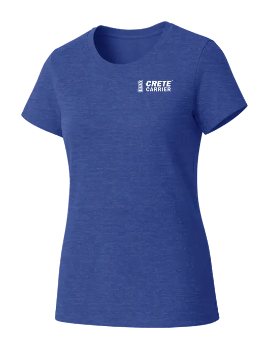 Womens Seriously Soft Royal Frost T-Shirt w/Crete Carrier Logo
