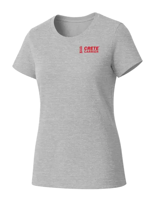 Womens Seriously Soft Light Heathered Grey T-Shirt w/Crete Carrier Logo