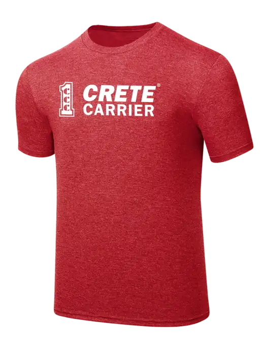 Simply Soft Red Frost 4.5oz  Poly/Combed Ring Spun Cotton T-Shirt w/Crete Carrier Logo