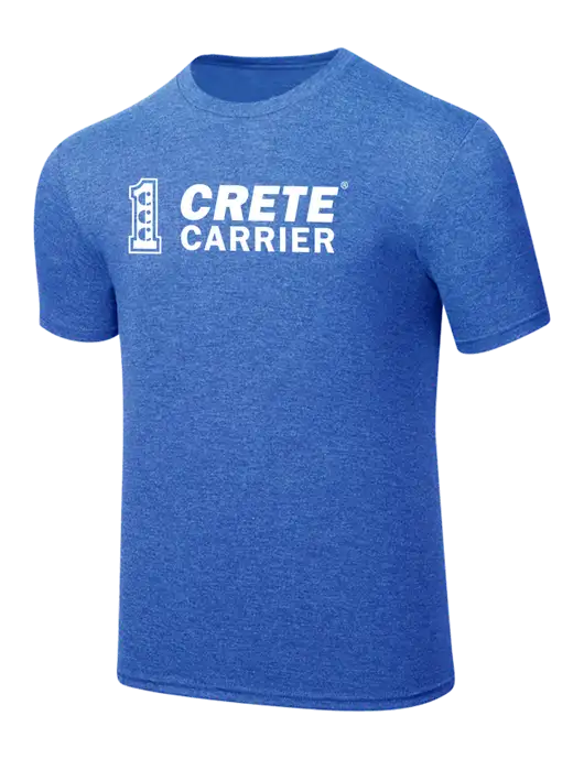 Simply Soft Royal Frost 4.5oz  Poly/Combed Ring Spun Cotton T-Shirt w/Crete Carrier Logo